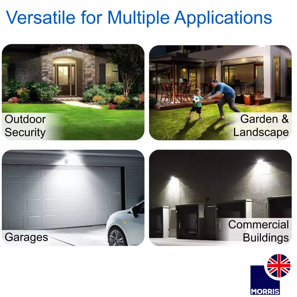 Morris long range PIR floodlight 20W multiple applications