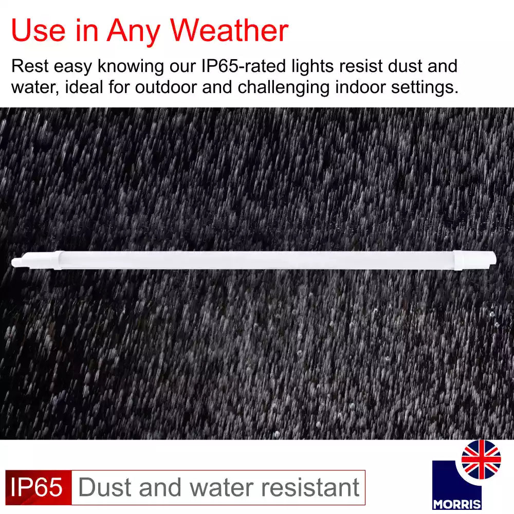 Morris LED 4ft outdoor batten lights IP65 rated