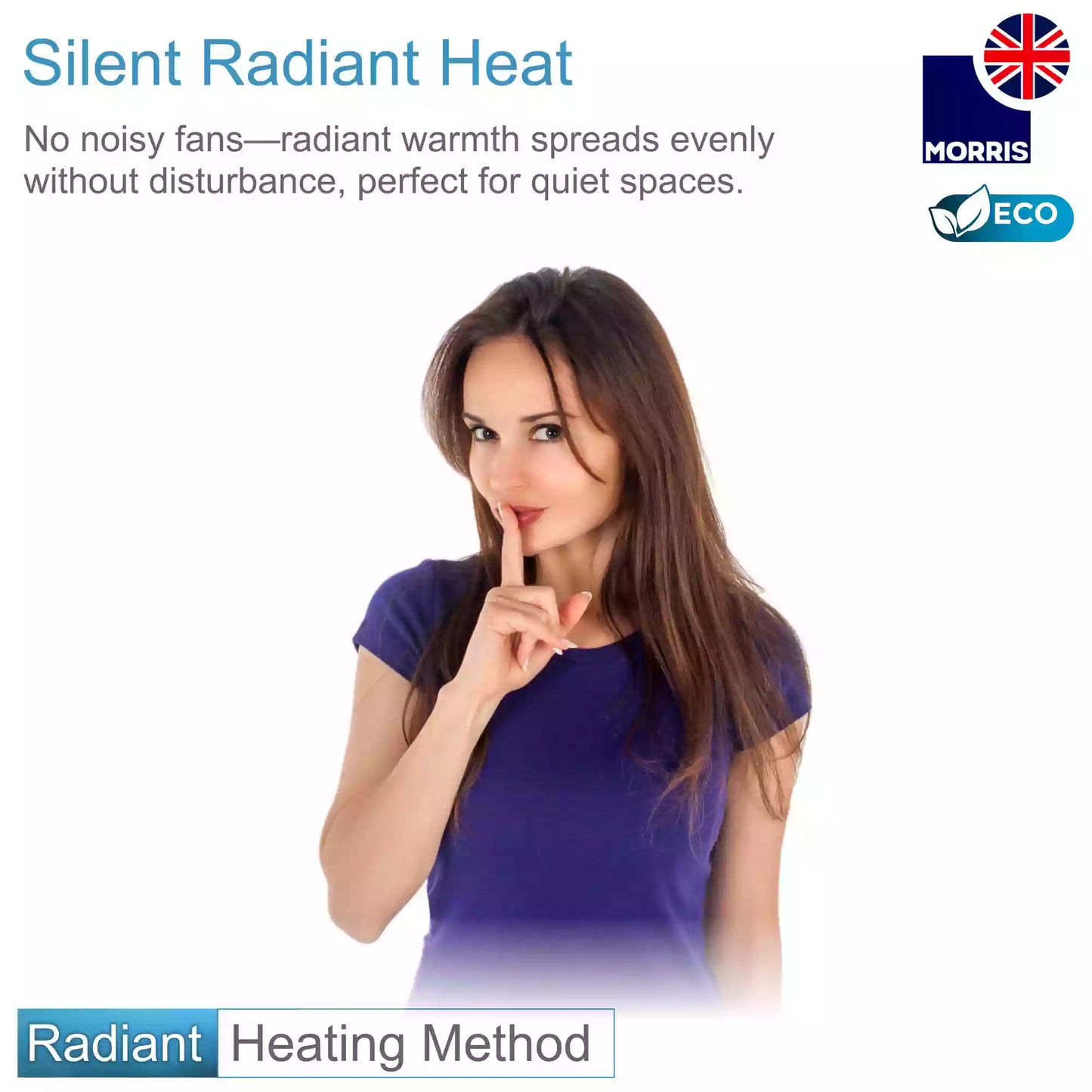 Morris eco range tubular heaters silent radiant heat