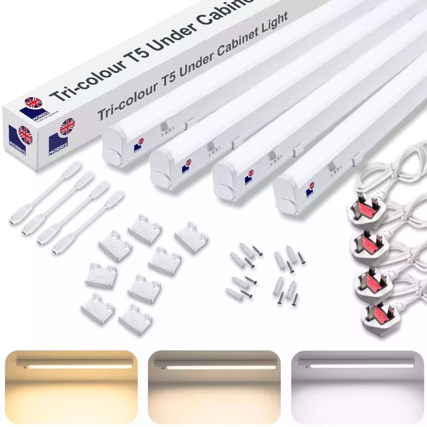 Morris LED cabinet lights 850mm 4 pcs