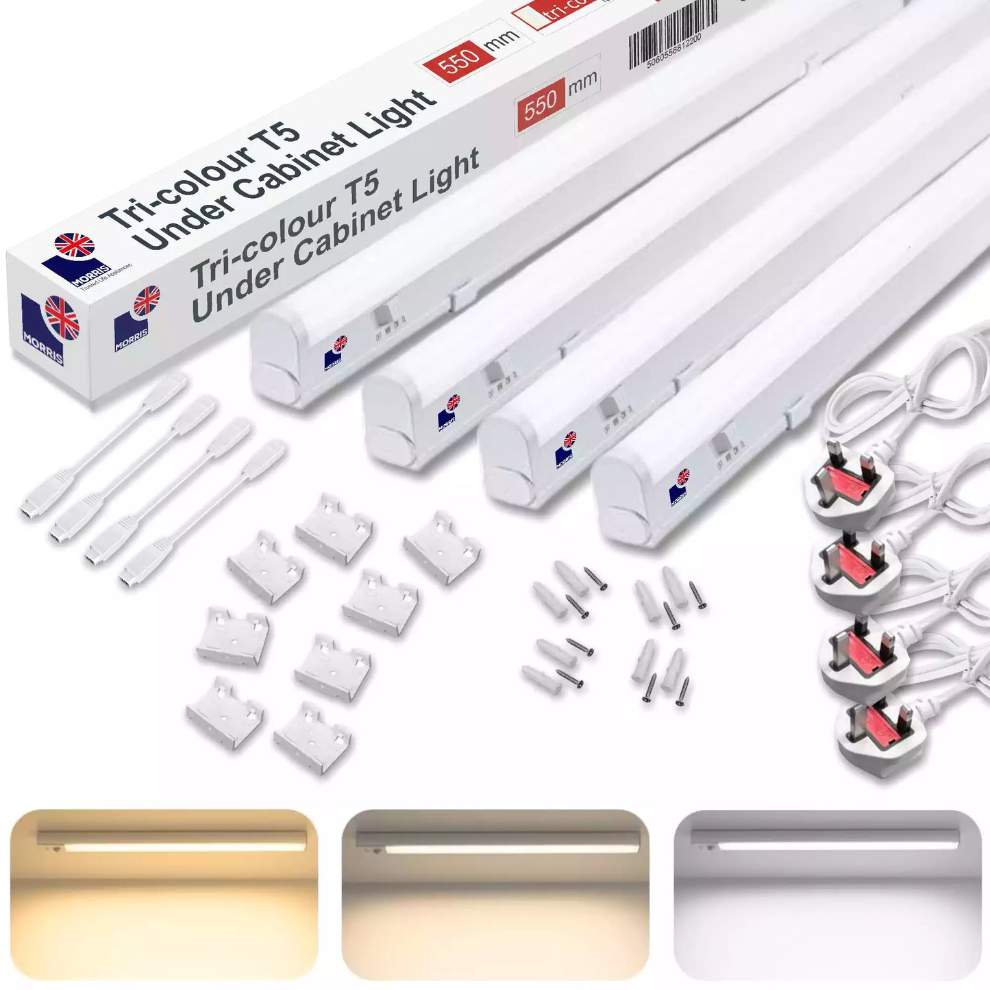 Morris LED under cabinet lighting 550mm 4 pcs