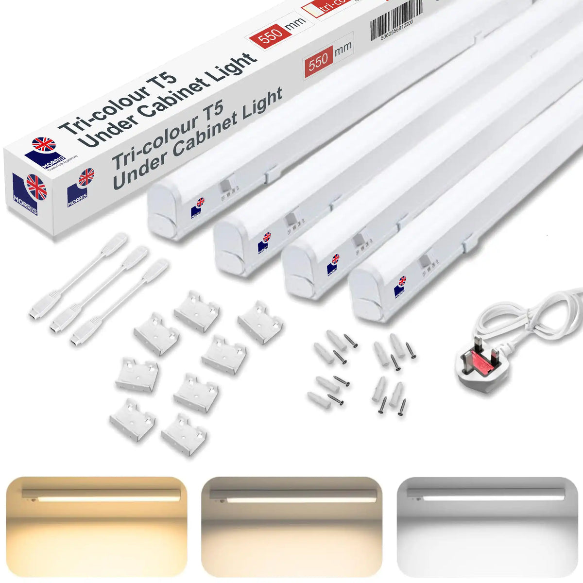 Morris LED under cabinet lighting 550mm 4 pcs