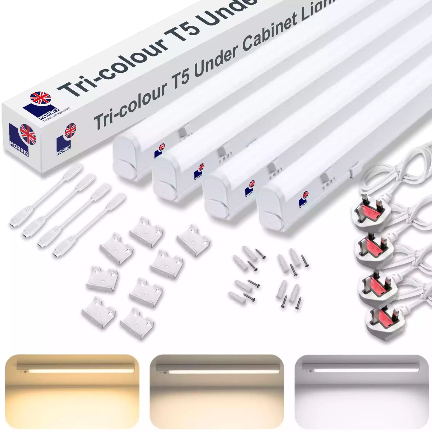 Morris three colour LED for under cabinet 1050mm 4 pcs