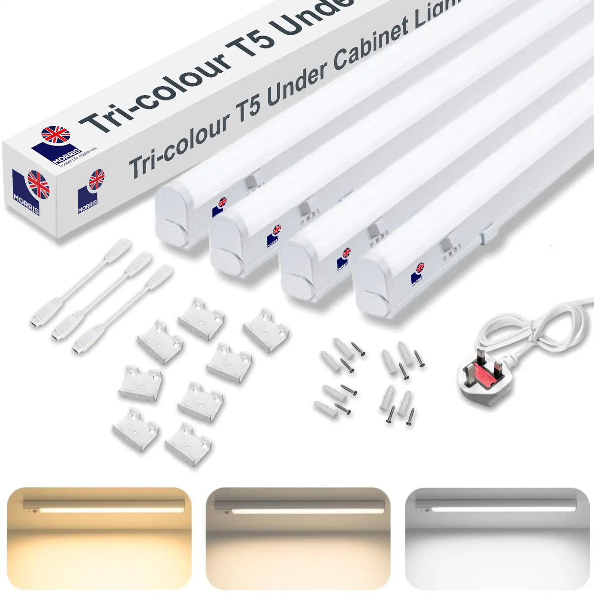 Morris three colour LED for under cabinet 1050mm 4 pcs