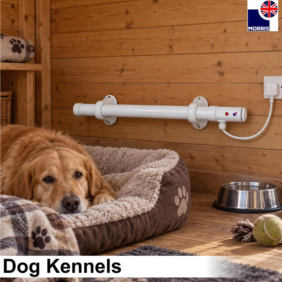Bar heater 4ft  with thermostat morris ideal for dog kennels MOR TBH 4FT TMO