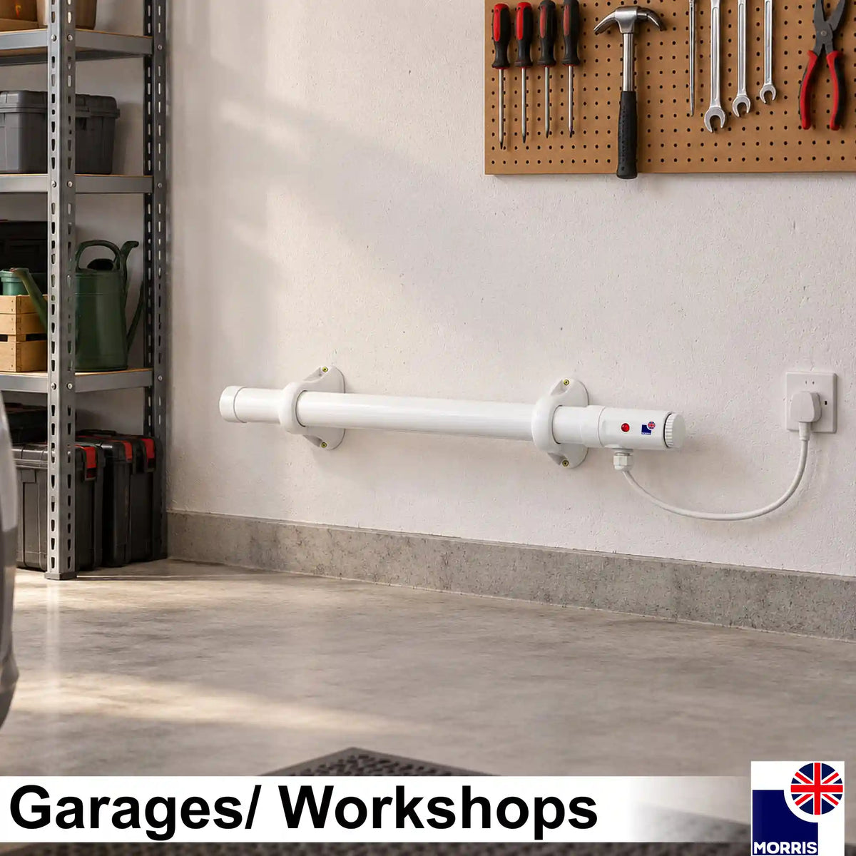 Bar heater 4ft  with thermostat morris ideal for garages MOR TBH 4FT TMO