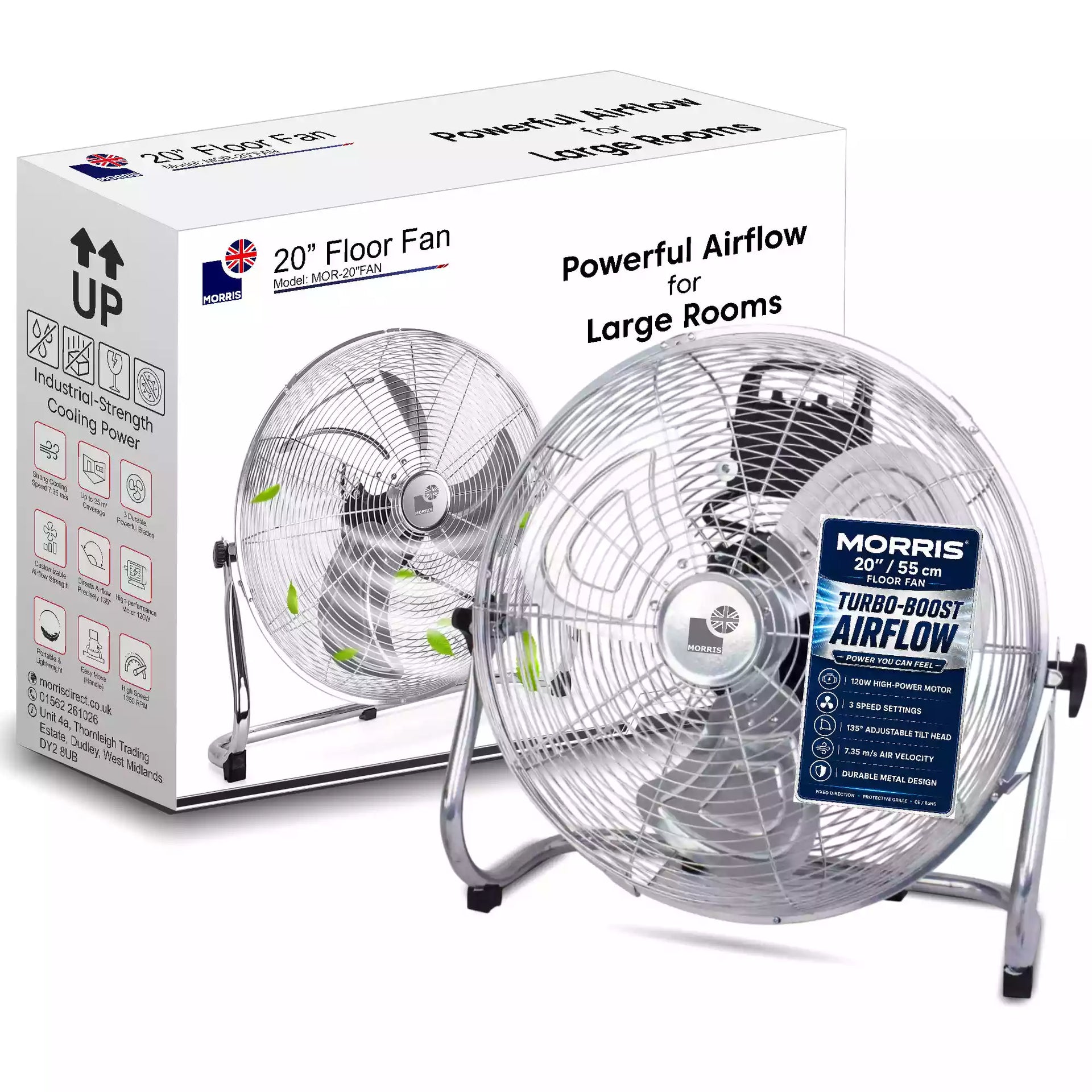20 Inch Metal Floor Fan