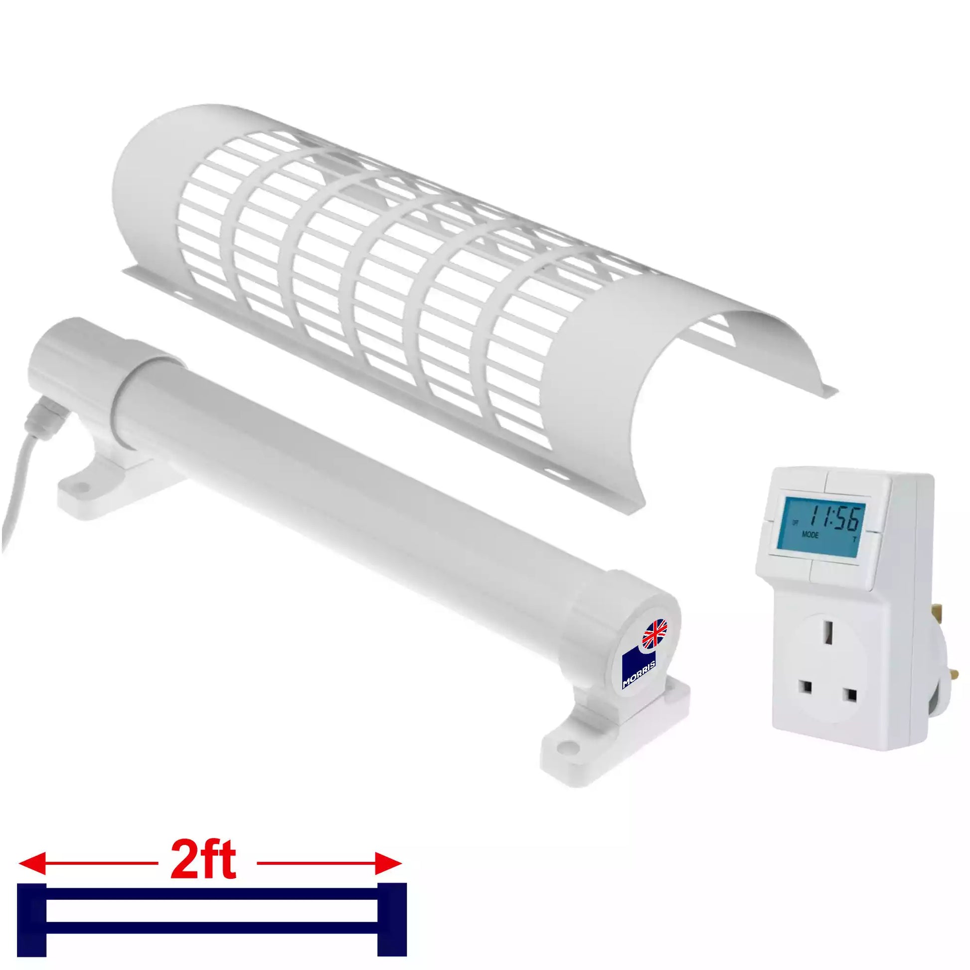 Morris 2ft thermostatic controlled tube heaters set
