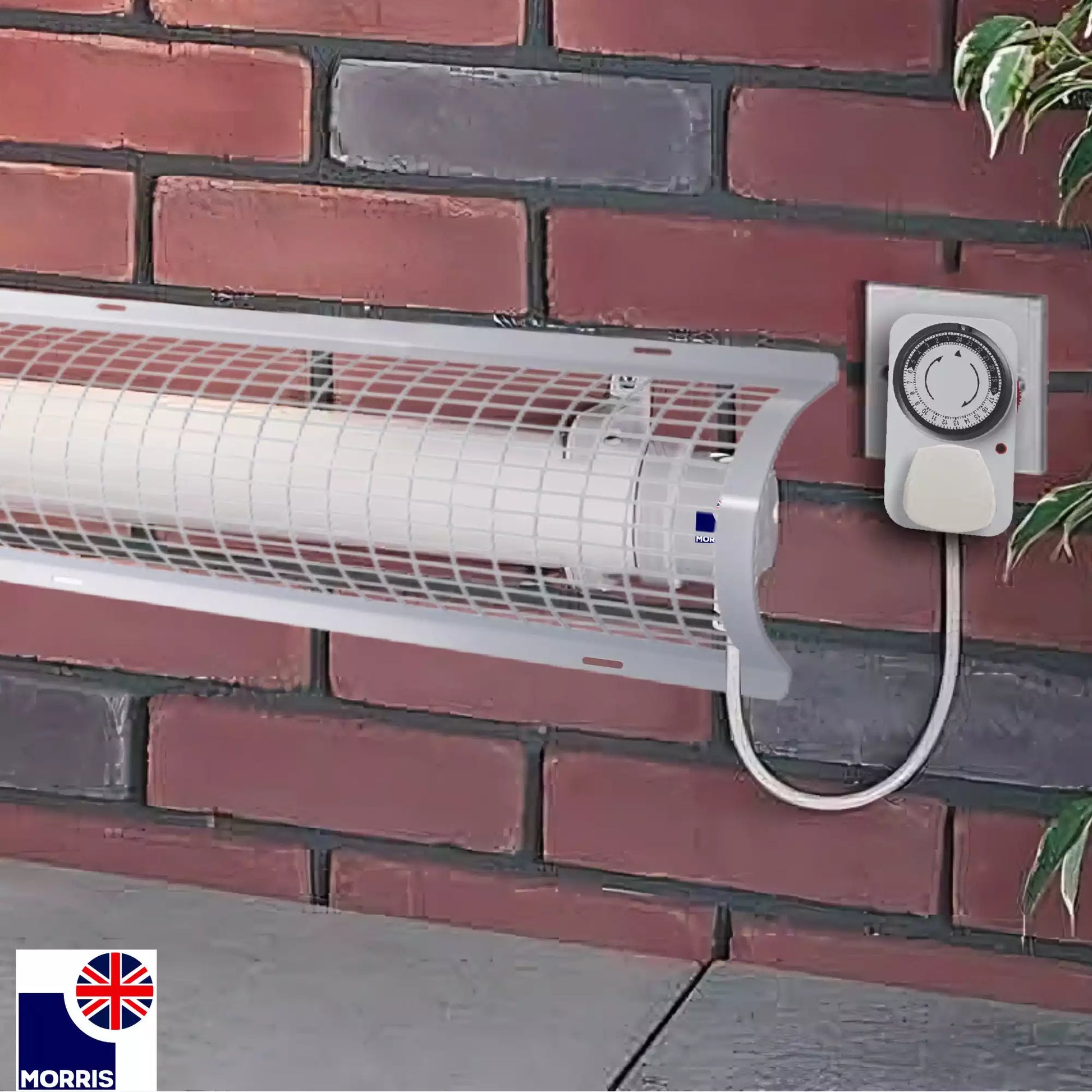 Morris 3ft low wattage heaterset plugged