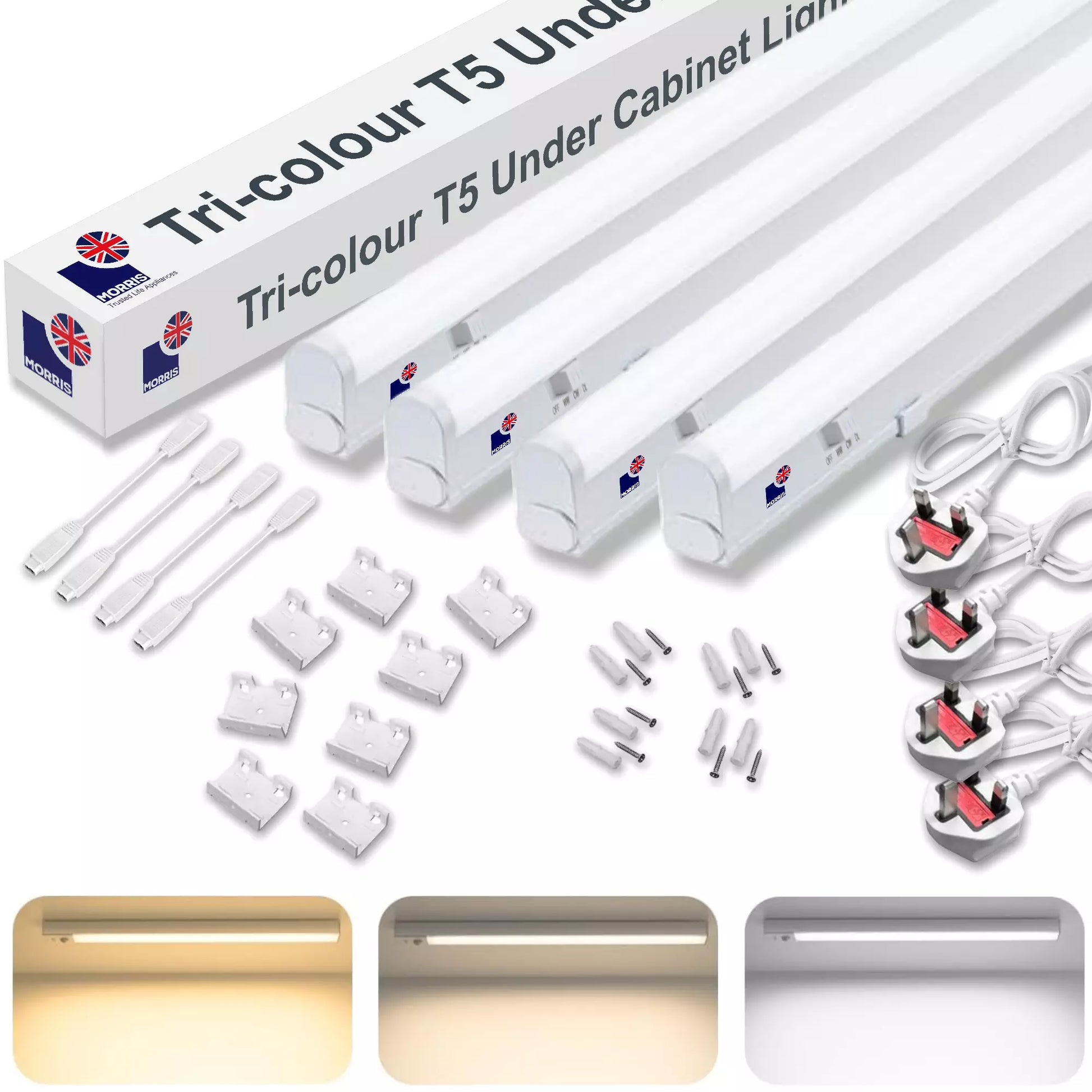 Morris 4x kitchen lighting fixtures under cabinets 1449mm