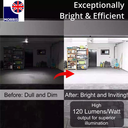 Morris 5ft tri colour led batten light exceptionally bright and efficient