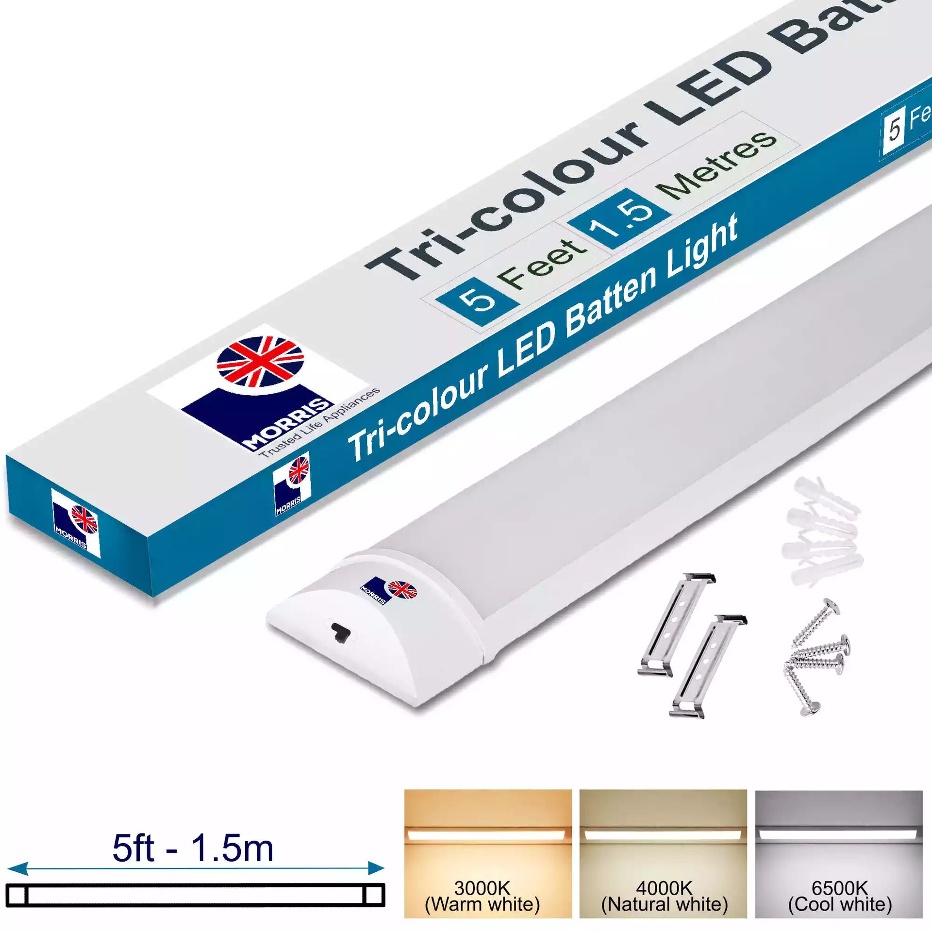 5ft Batten Lights LED Tri
