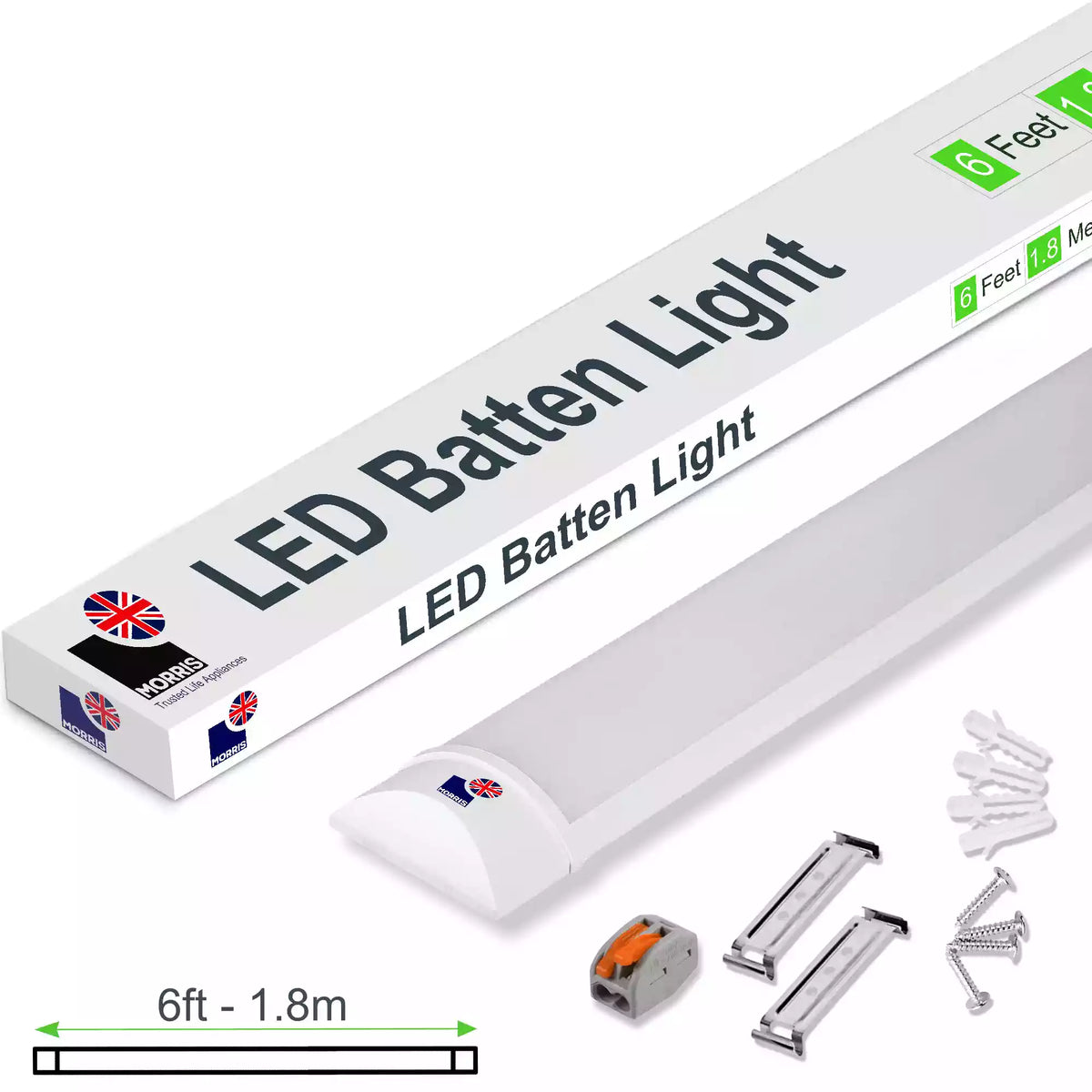 Slimline Lightweight 6ft LED Ceiling Lights Value Range