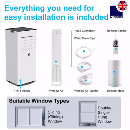 Morris 7000 btu air conditioner what is including