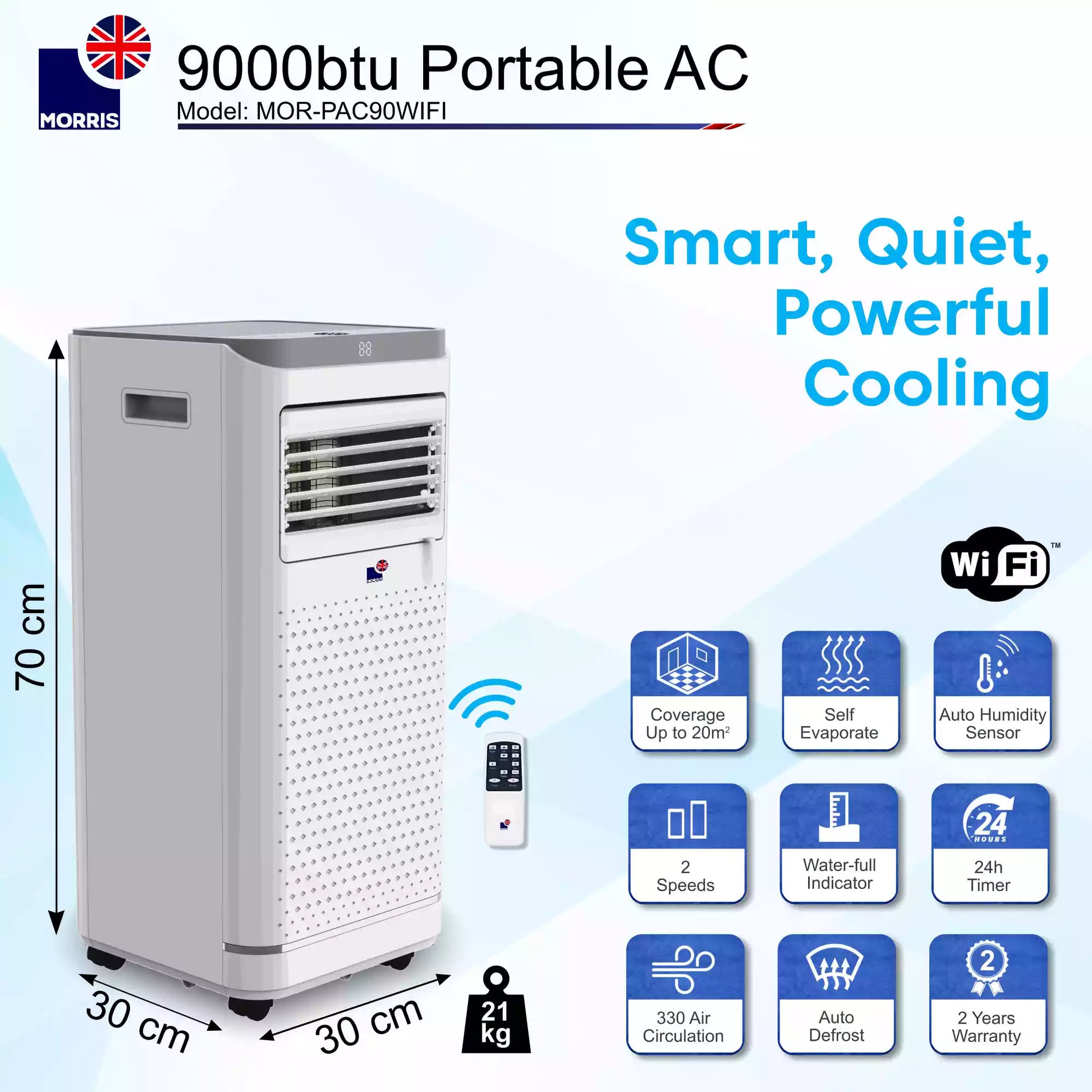Morris 9000 btu air conditioner specifications