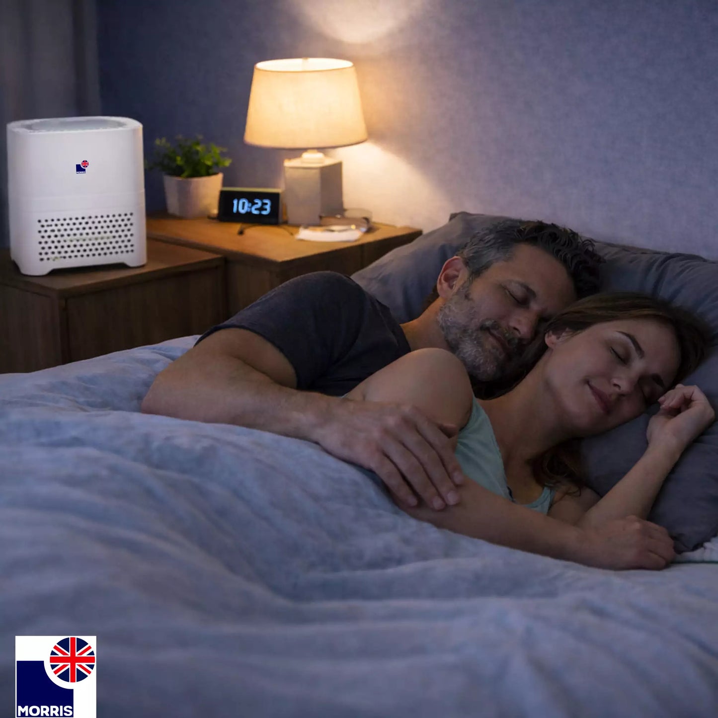 Morris H13 medical grade portable air purifier ideal for the bedroom