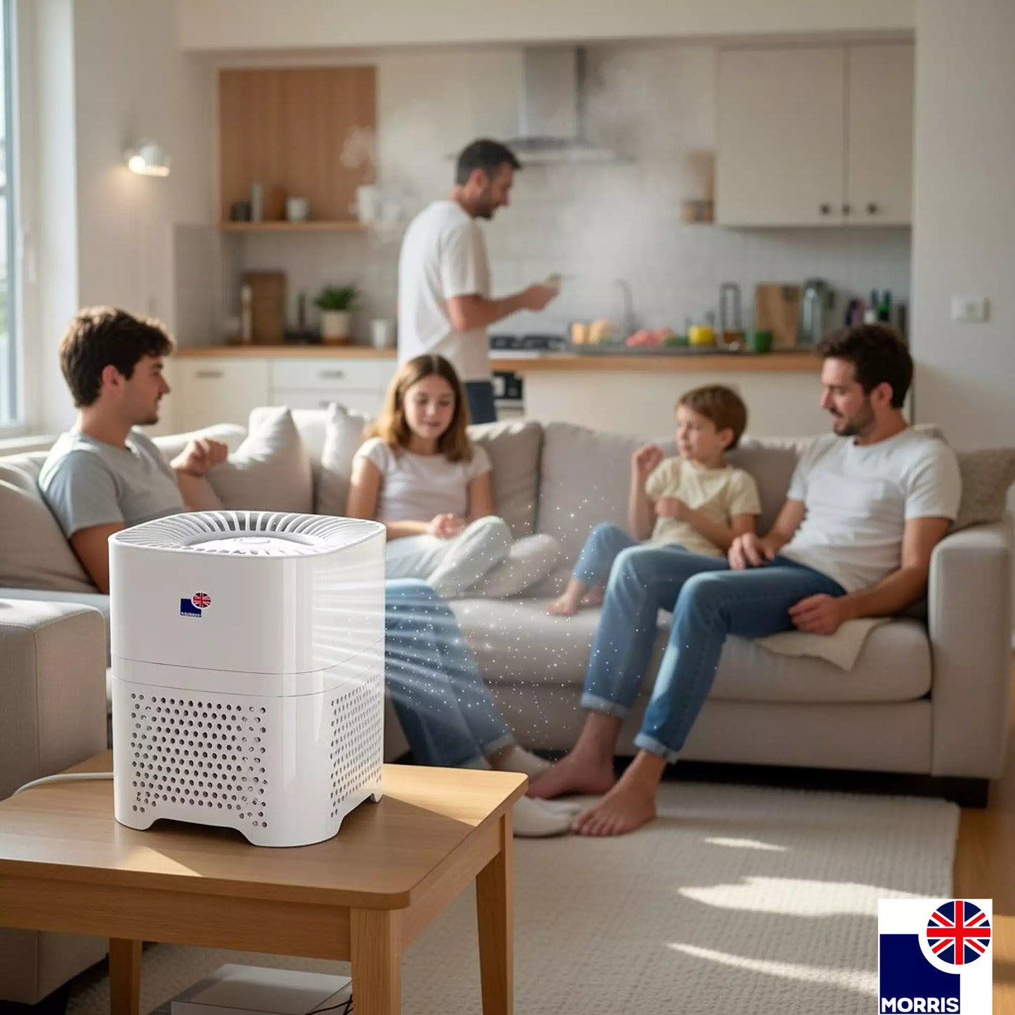 Morris H13 medical grade portable air purifier ideal for the kitchen smell