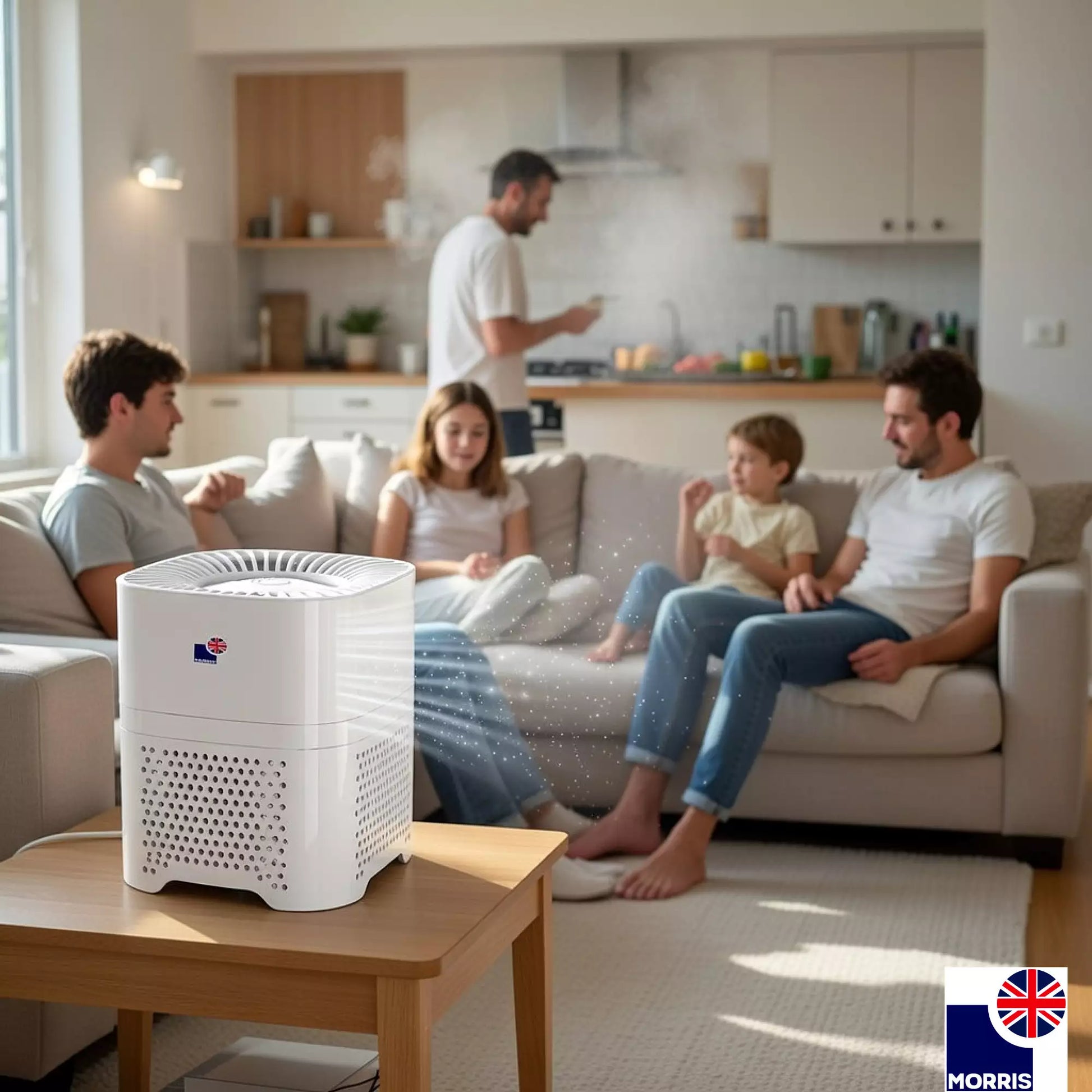 Morris H13 medical grade portable air purifier ideal for the kitchen smell