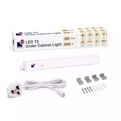 Morris LED Cabinet Lighting 288mm T5 Connectable 3000 or 6500K 1-4 packs