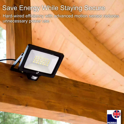 Morris LED floodlight remote control security light save energy while staying secure
