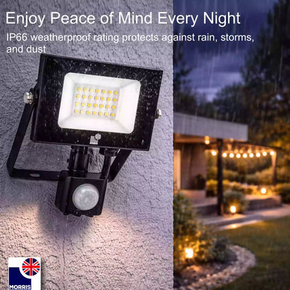 Morris LED floodlight security light with remote control enjoy peace of mind every night