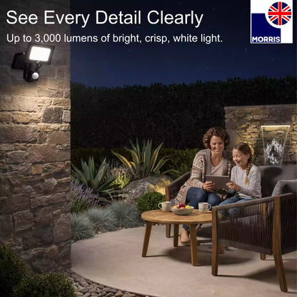 Morris LED sensored lights 30w see every detail clearly