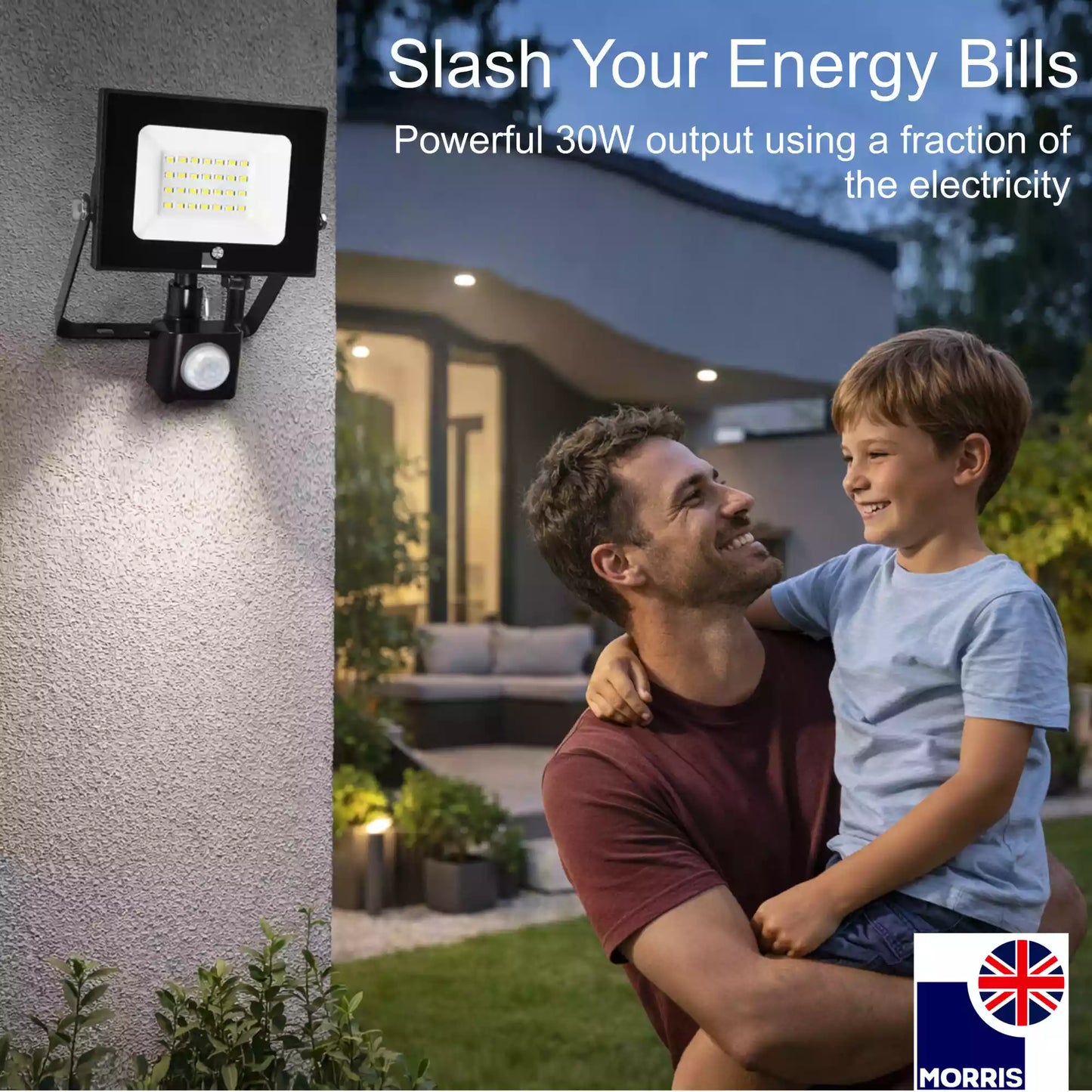 Morris LED sensored lights 30w slash your energy bills