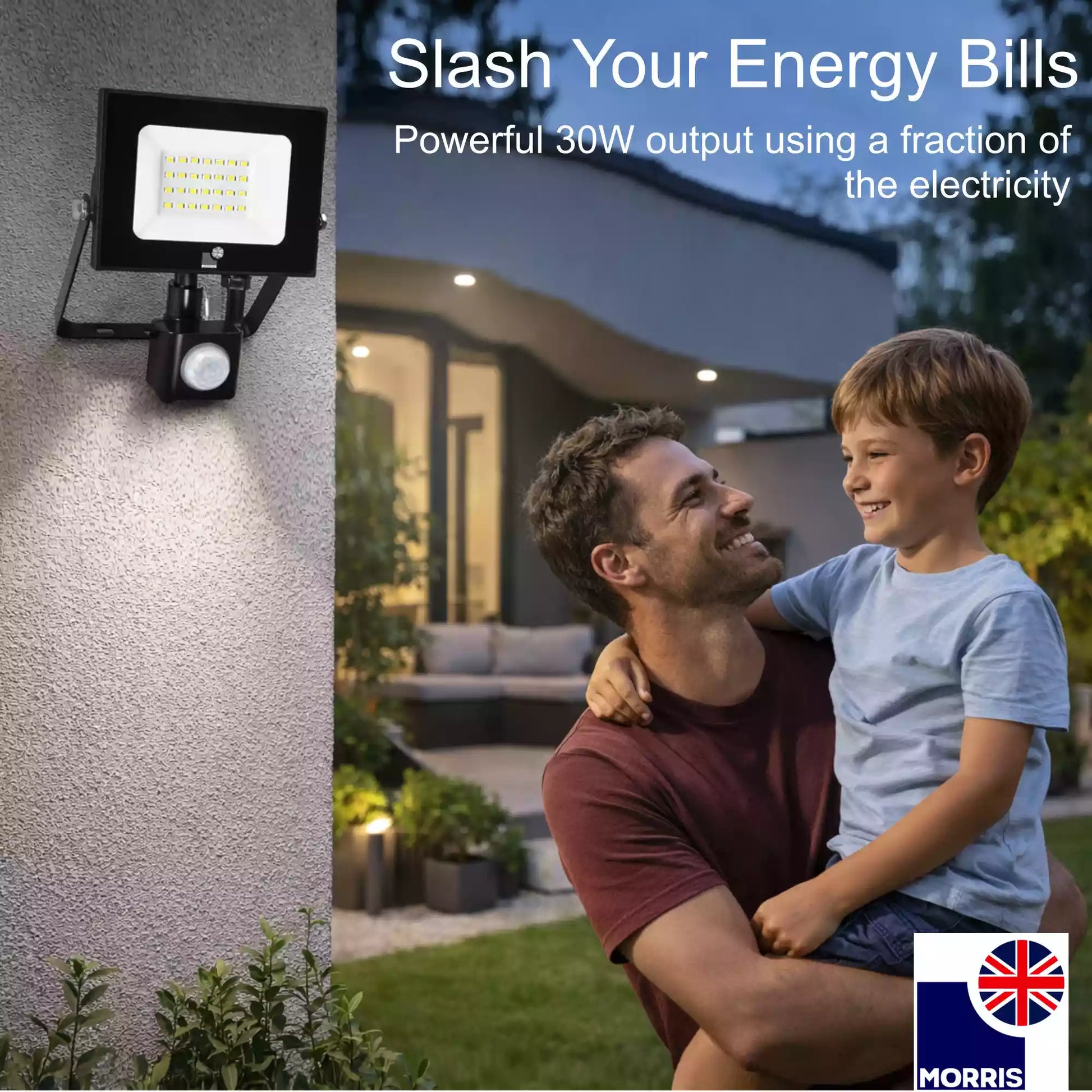 Morris LED sensored lights 30w slash your energy bills