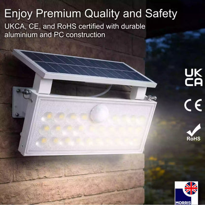 Morris LED solar security light with motion sensor enjoy premium quality and safety