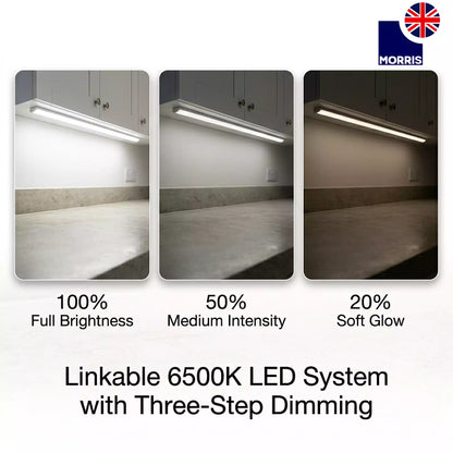 Morris T5 led under cabinet kitchen lights 3 step dimming