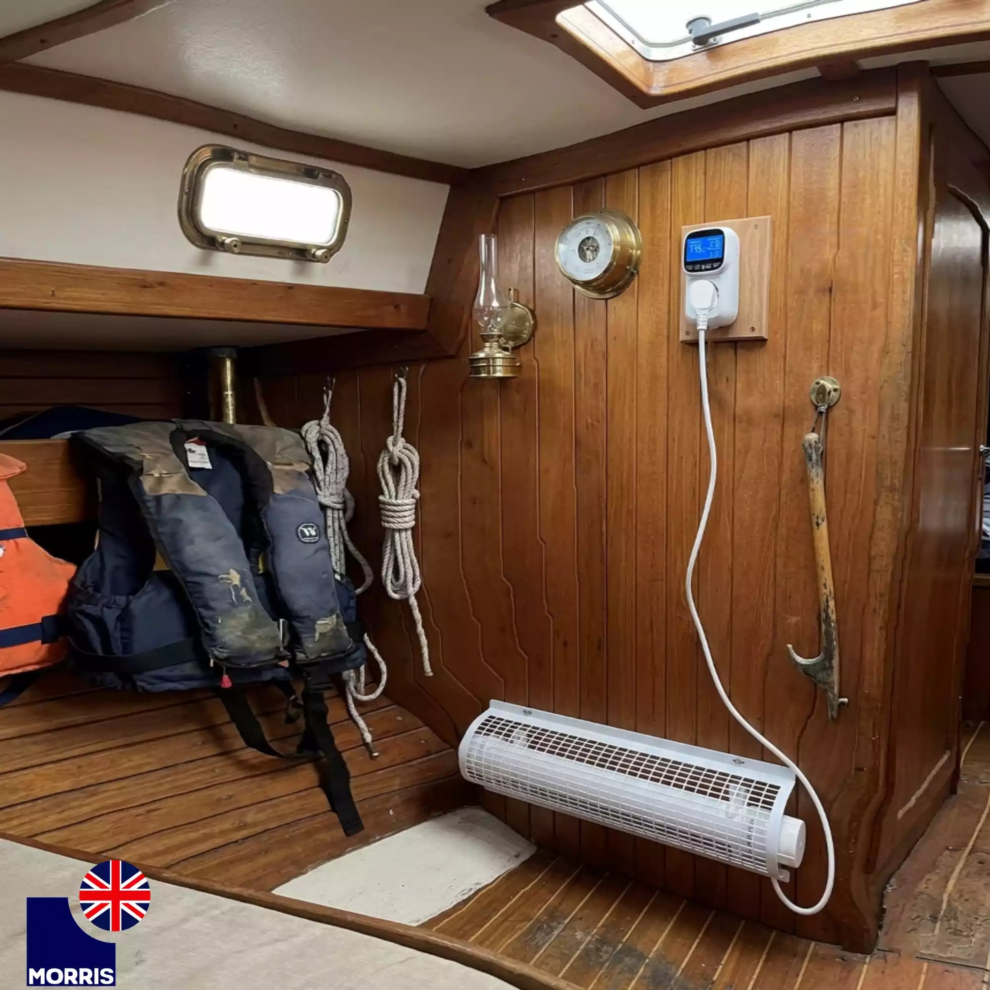 Morris airing cupboard heater with timer and guard 1ft ideal for the boat 