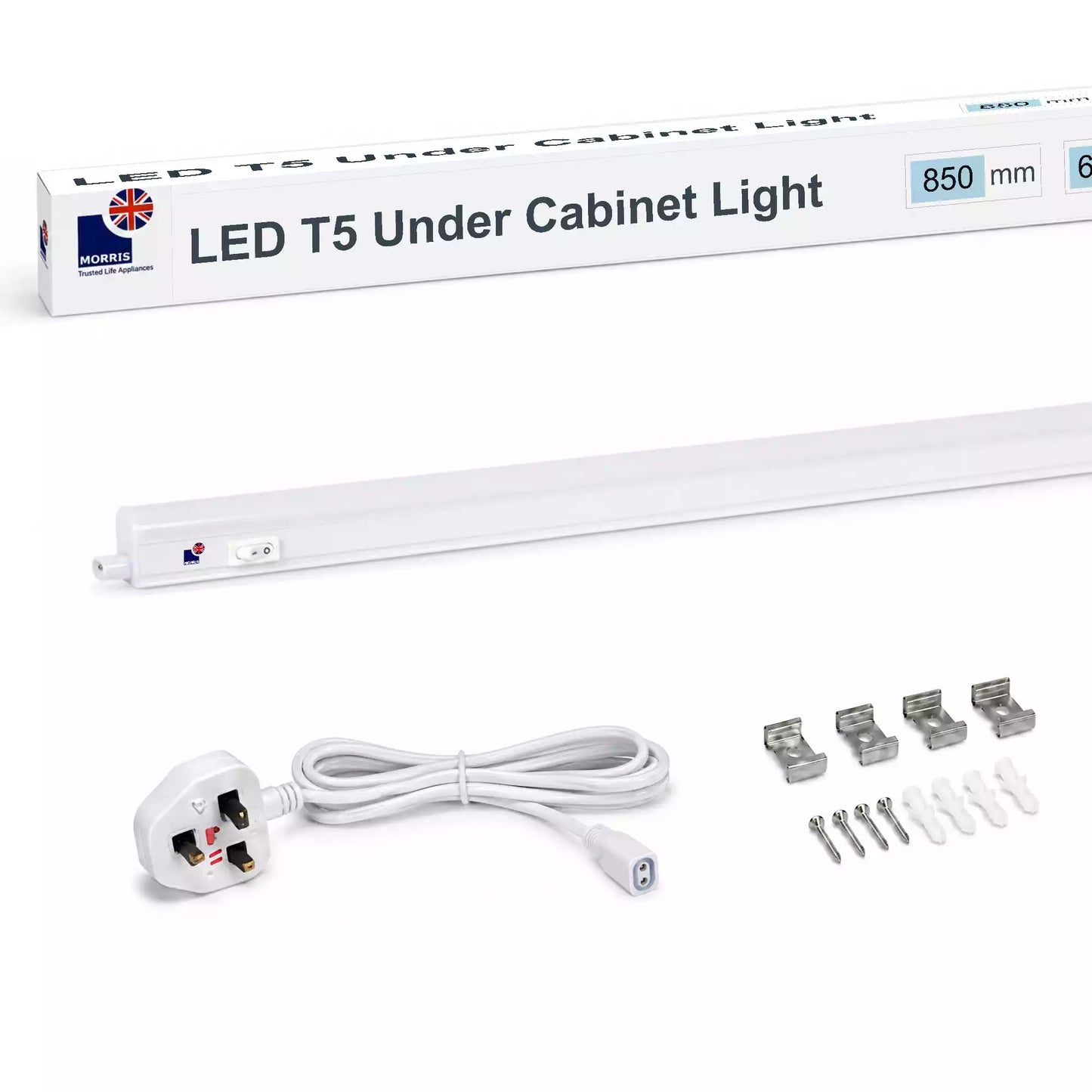 Morris Cabinet Lights 850mm T5 Connectable 3000 or 6500K 1-4 packs