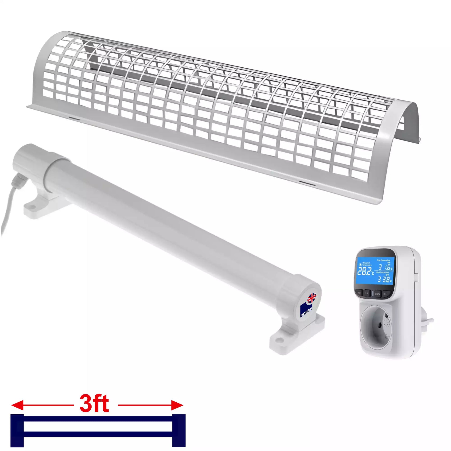 3ft Tube Guard Digital Thermostat