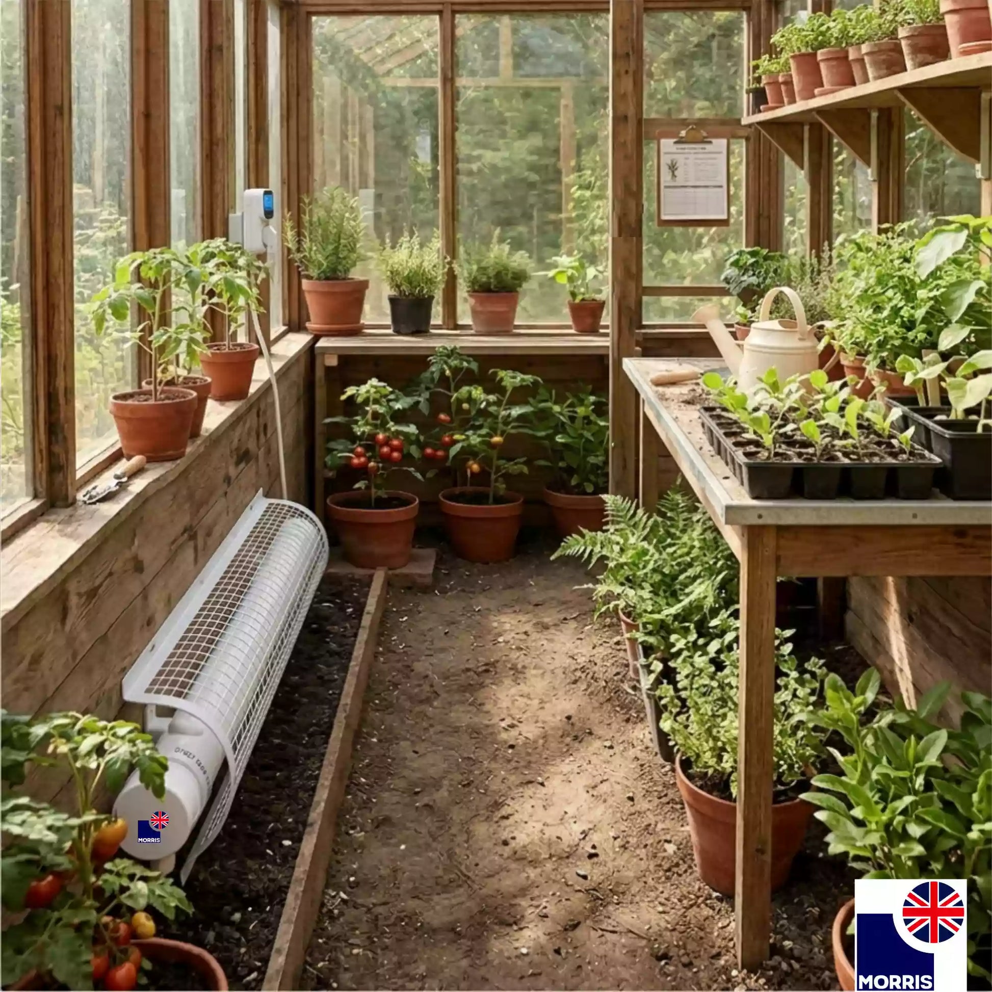 Morris heater with thermostat and guard 3ft ideal for the greenhouse 2 