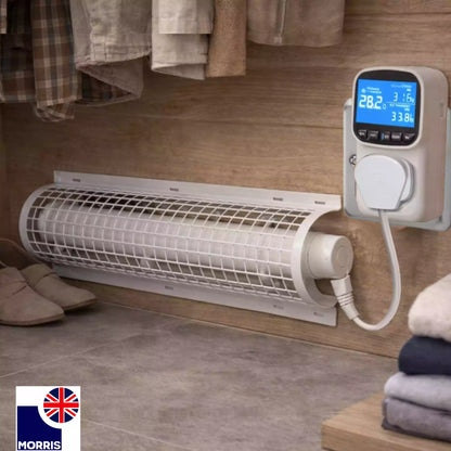 Morris heater with thermostat and guard 3ft ideal for the wardrobe 