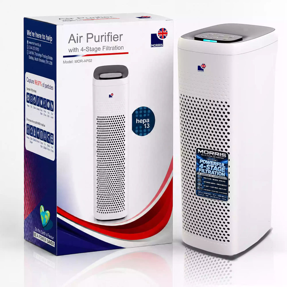HEPA Filter Air Purifier Dust Smoke Asthma Mold