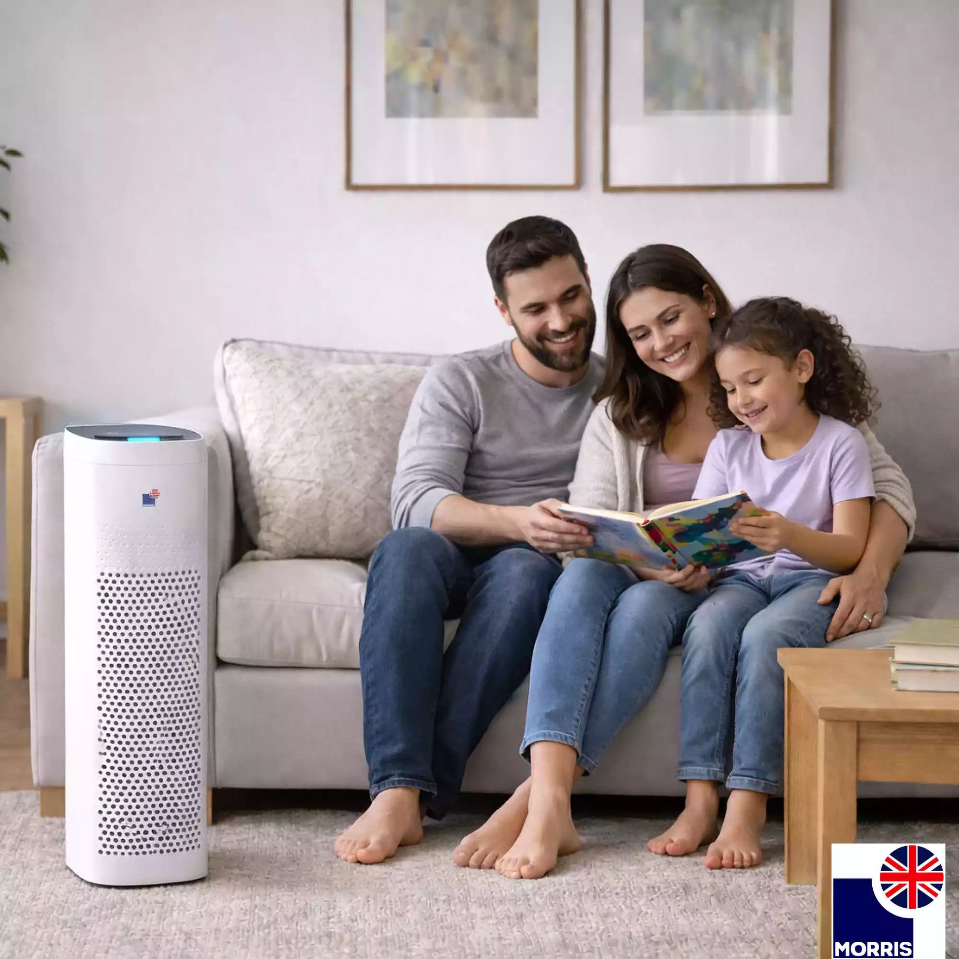 Morris hepa filter air purifier ideal for the living room