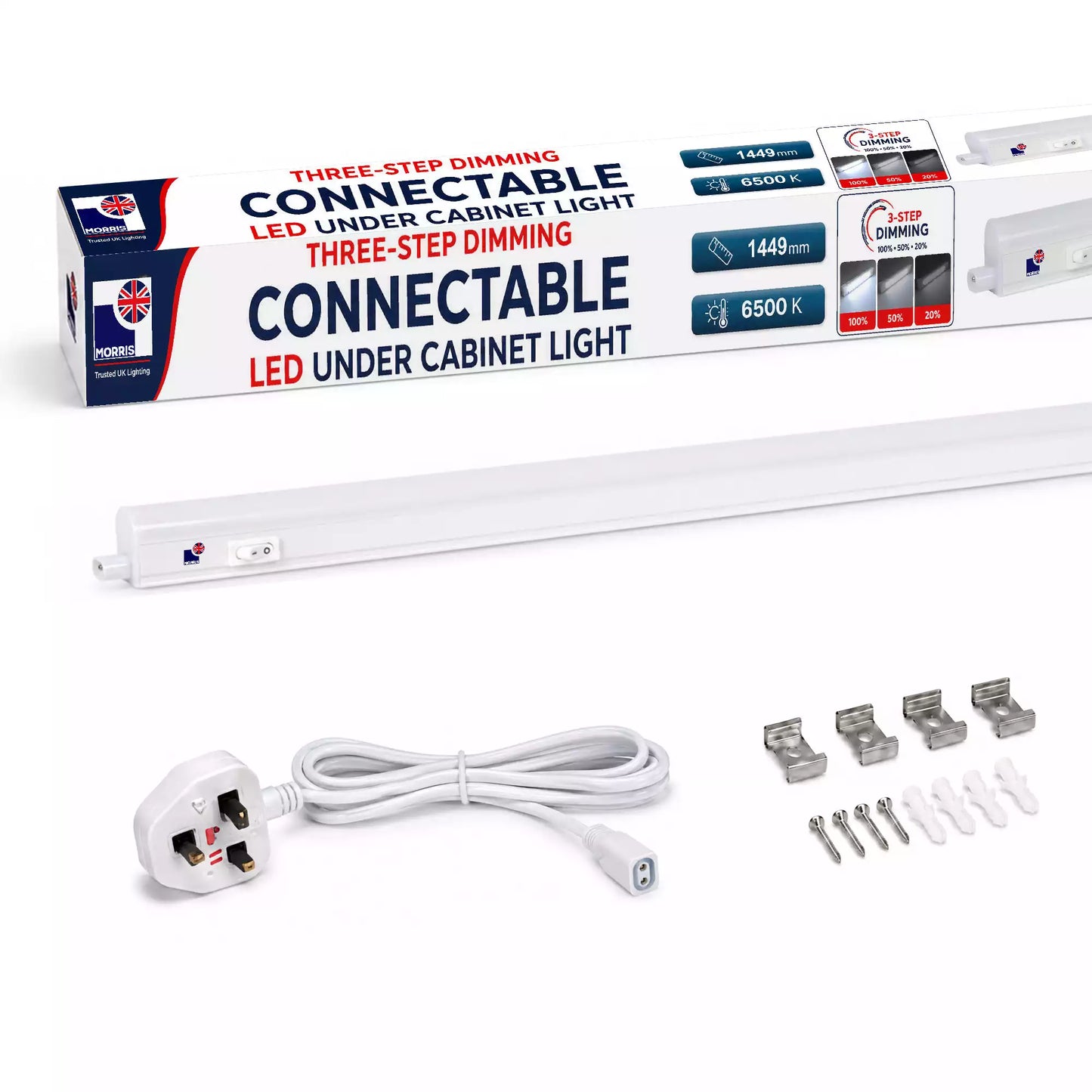 Morris kitchen lighting fixtures under cabinets dimmable connectable led t5 1449mm