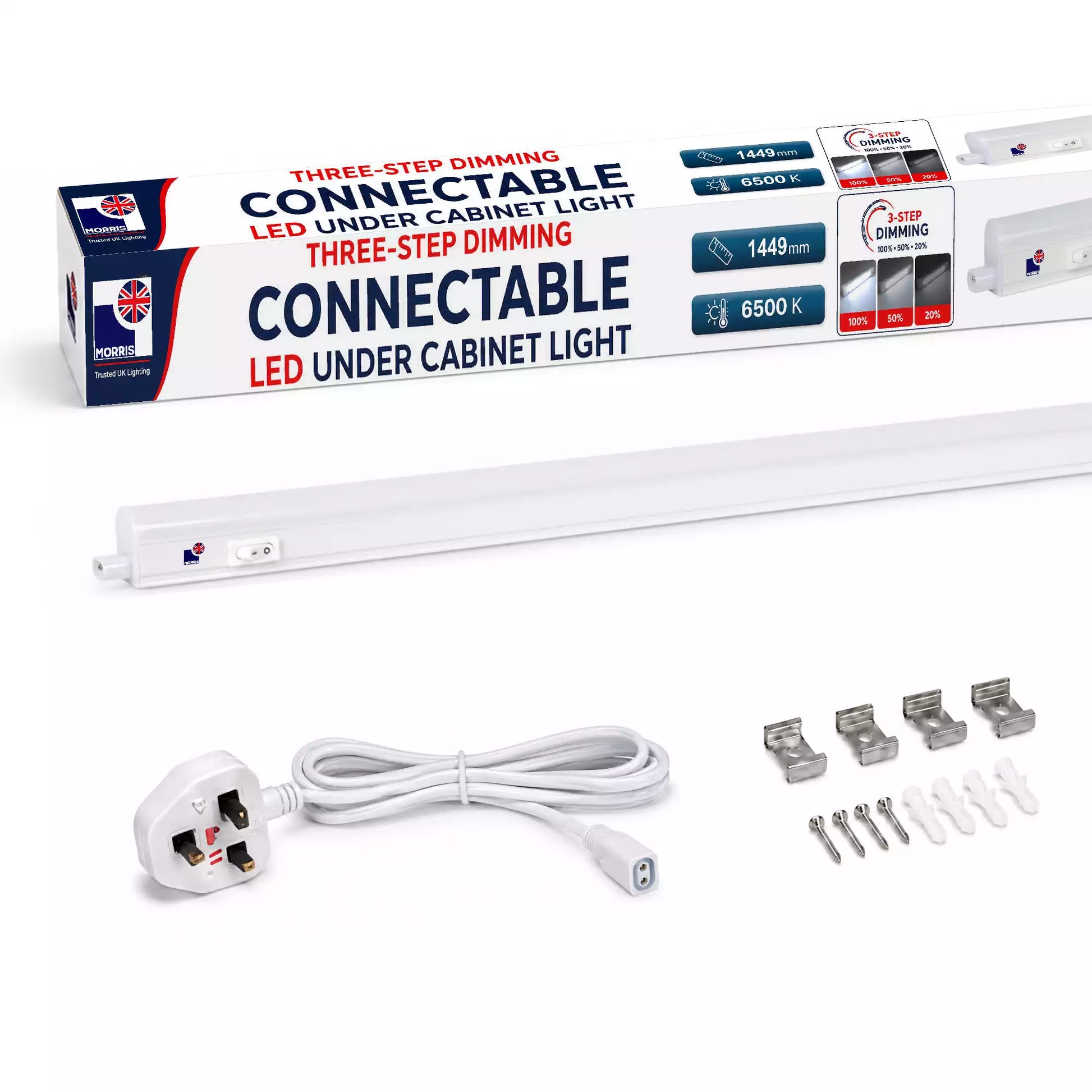 Morris kitchen lighting fixtures under cabinets dimmable connectable led t5 1449mm