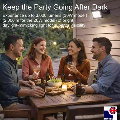 Morris led 20w outdoor or indoor floodlight keep the party going after dark