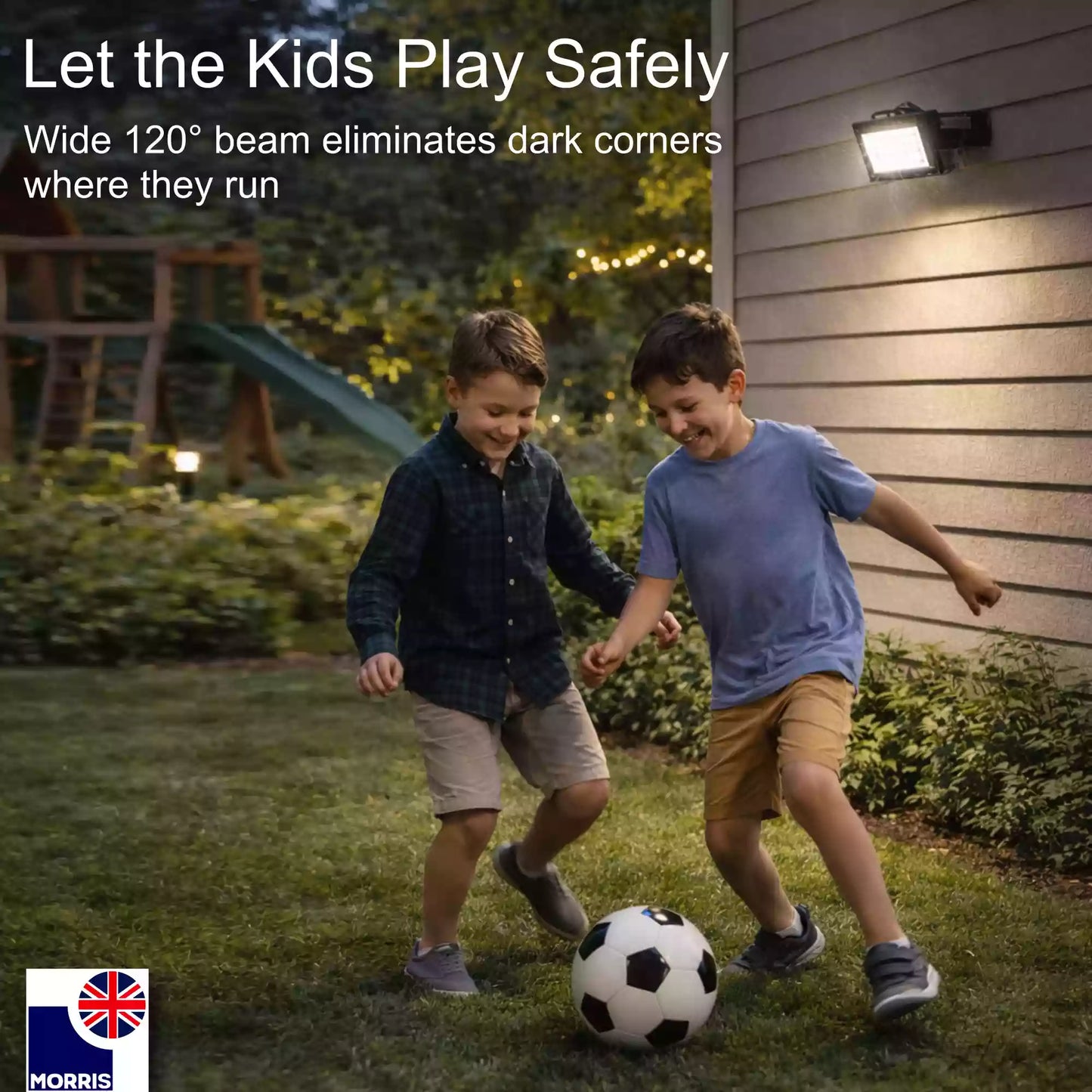 Morris led 20w outdoor or indoor floodlight let the kids play safely