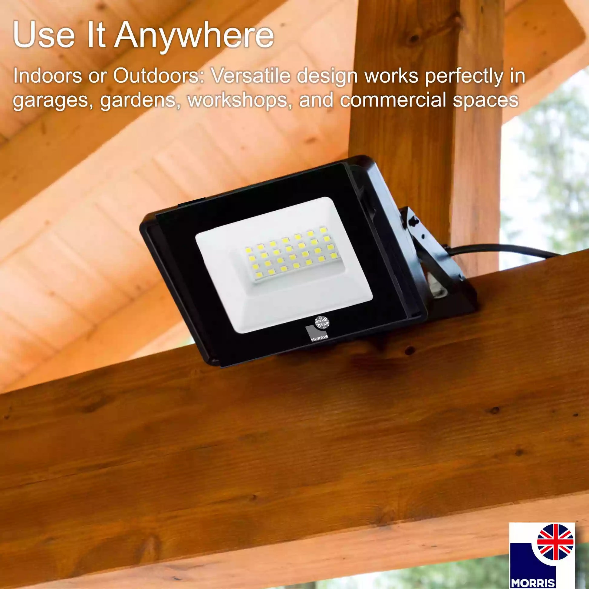 Morris led 20w outdoor or indoor floodlight use it anywhere
