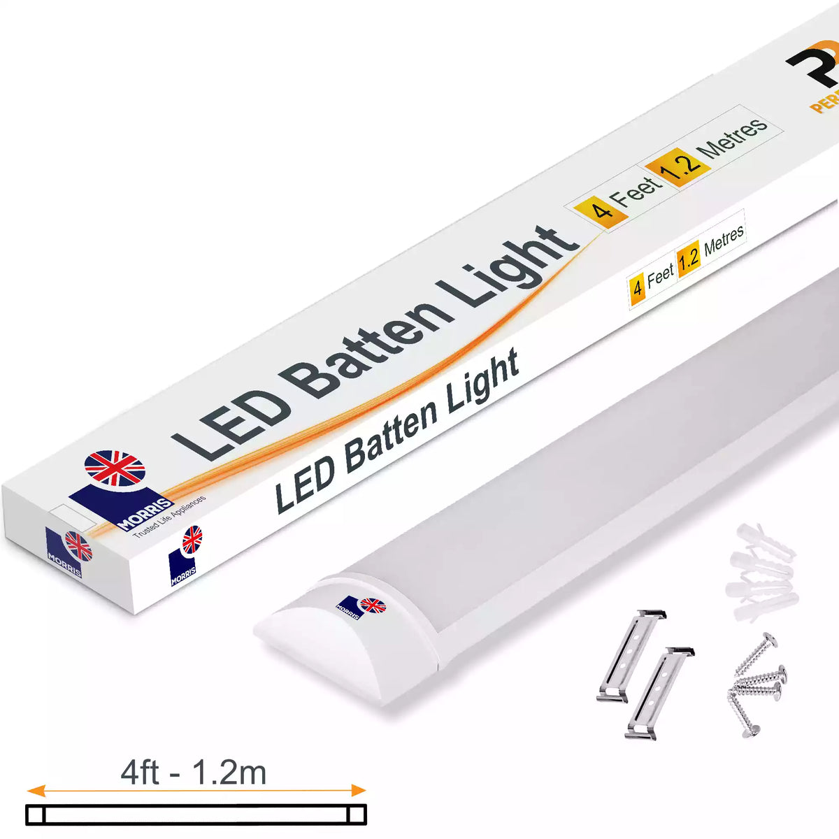Morris Slimline 4ft LED Batten light - Performance Range