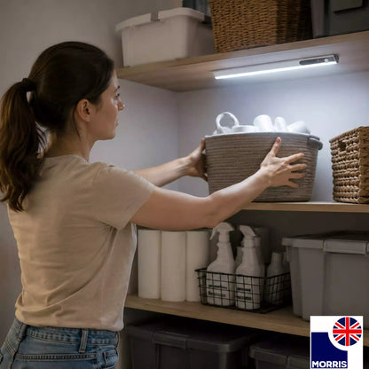 Morris LED Rechargeable Light (Under Cabinet) with PIR Sensor - 1500mAh USB-C 120lm 6500K Dimmable Ultra Slim 7mm