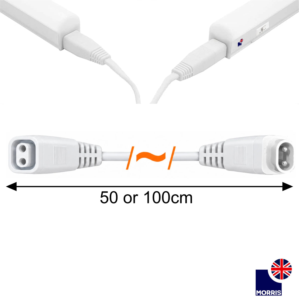 LED T5 Under Cabinet Lights Connector cable extension