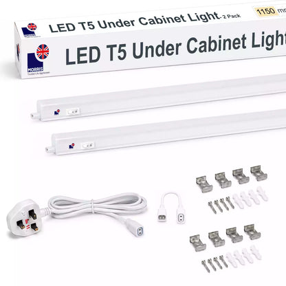 Morris LED Under Cupboard Lighting 1150mm T5 Connectable 3000 or 6500K 1-4 packs