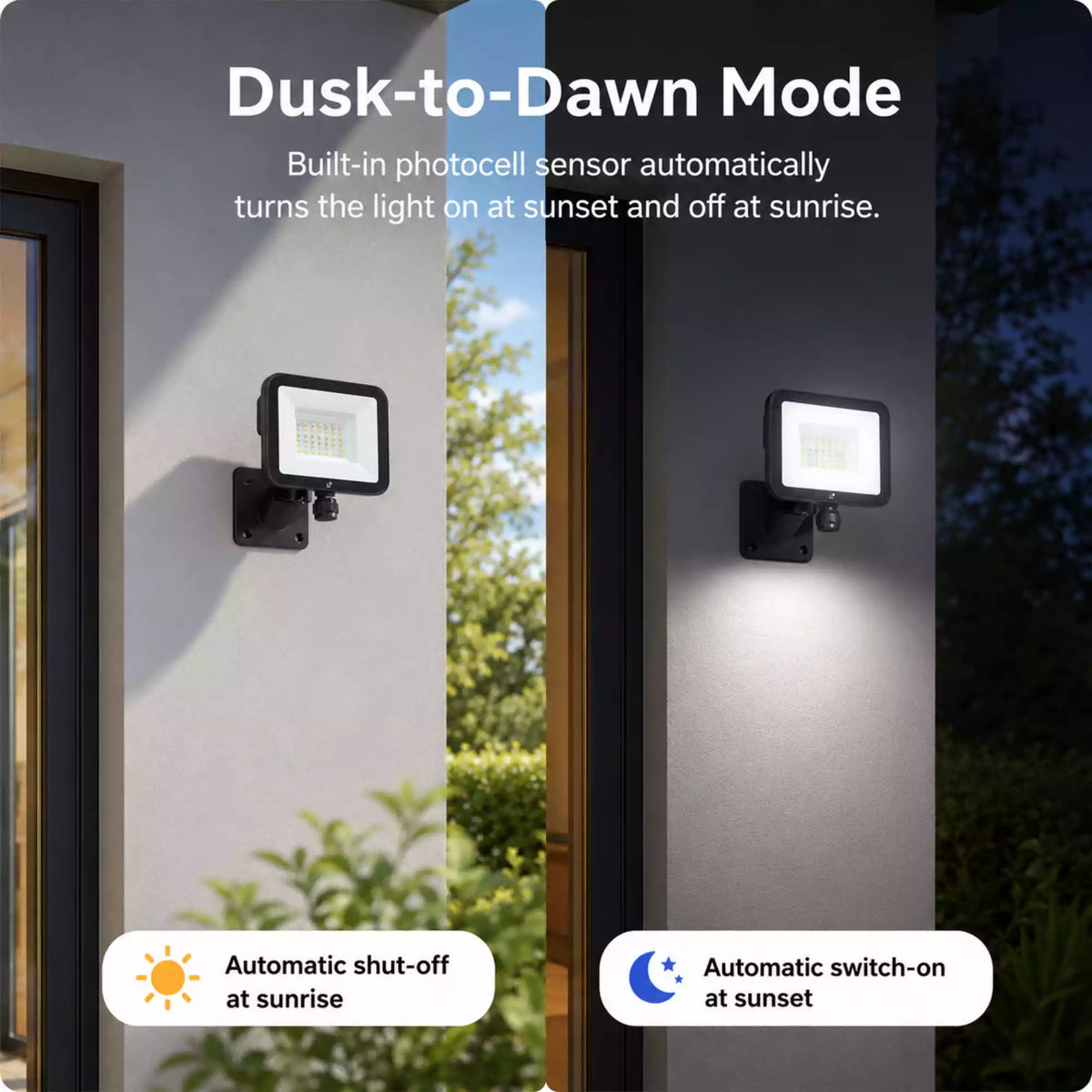 Morris outside lights with sensor 360 degrees rotatable dusk to dawn mode