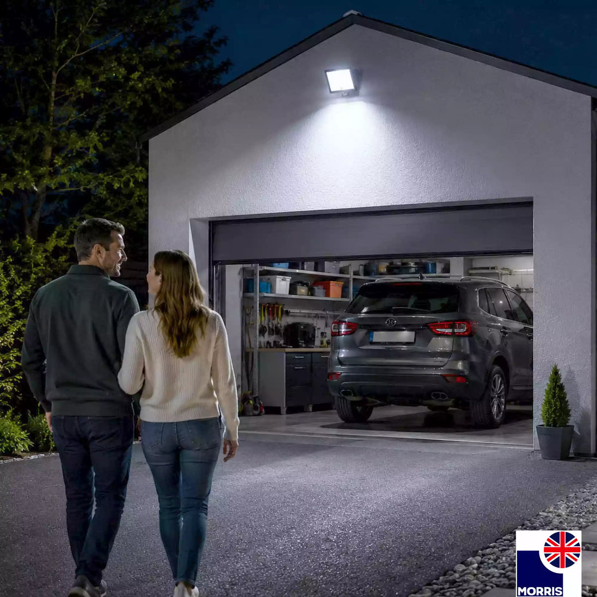 Morris outside lights with sensor 360 degrees rotatable ideal for the pathway