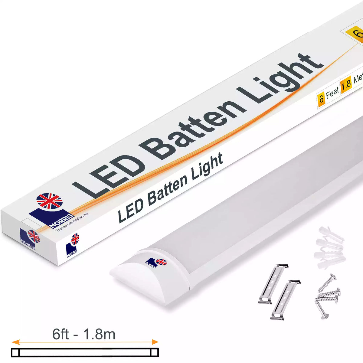 Morris Slimline 6ft LED Batten light - Performance Range