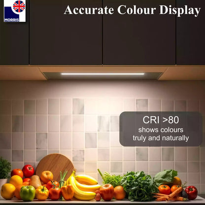 Morris t5 under cabinet lighting 550mm single accurate colour display